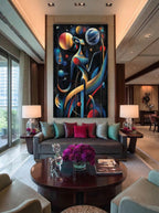 Surreal Space Figure – Surreal Cosmic Wall Art 134