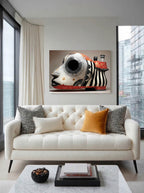 Patterned Vessel – Surreal Folk Art Portrait Wall Art 136