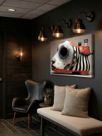 Patterned Vessel – Surreal Folk Art Portrait Wall Art 136
