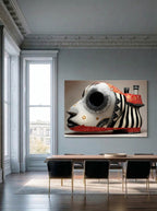 Patterned Vessel – Surreal Folk Art Portrait Wall Art 136