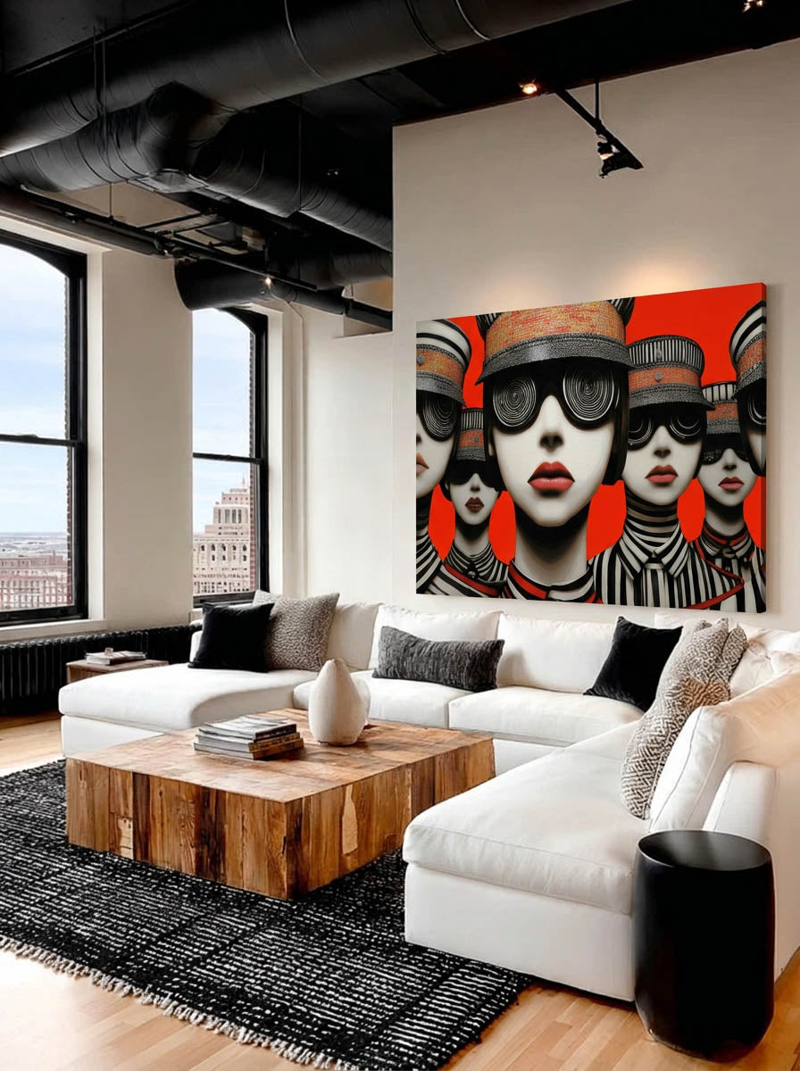 Uniform Rhythm – Surreal Psychedelic Pop Assembly Wall Art 138