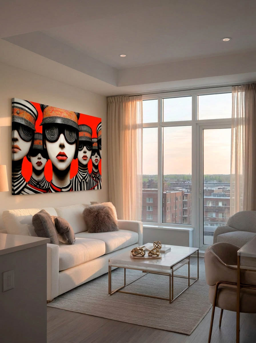 Uniform Rhythm – Surreal Psychedelic Pop Assembly Wall Art 138