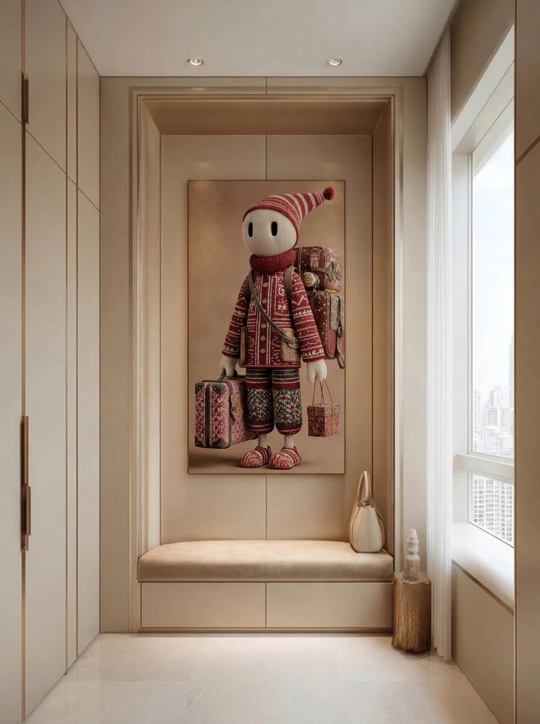 Surreal Textile Character – Surreal Whimsical Wall Art 141