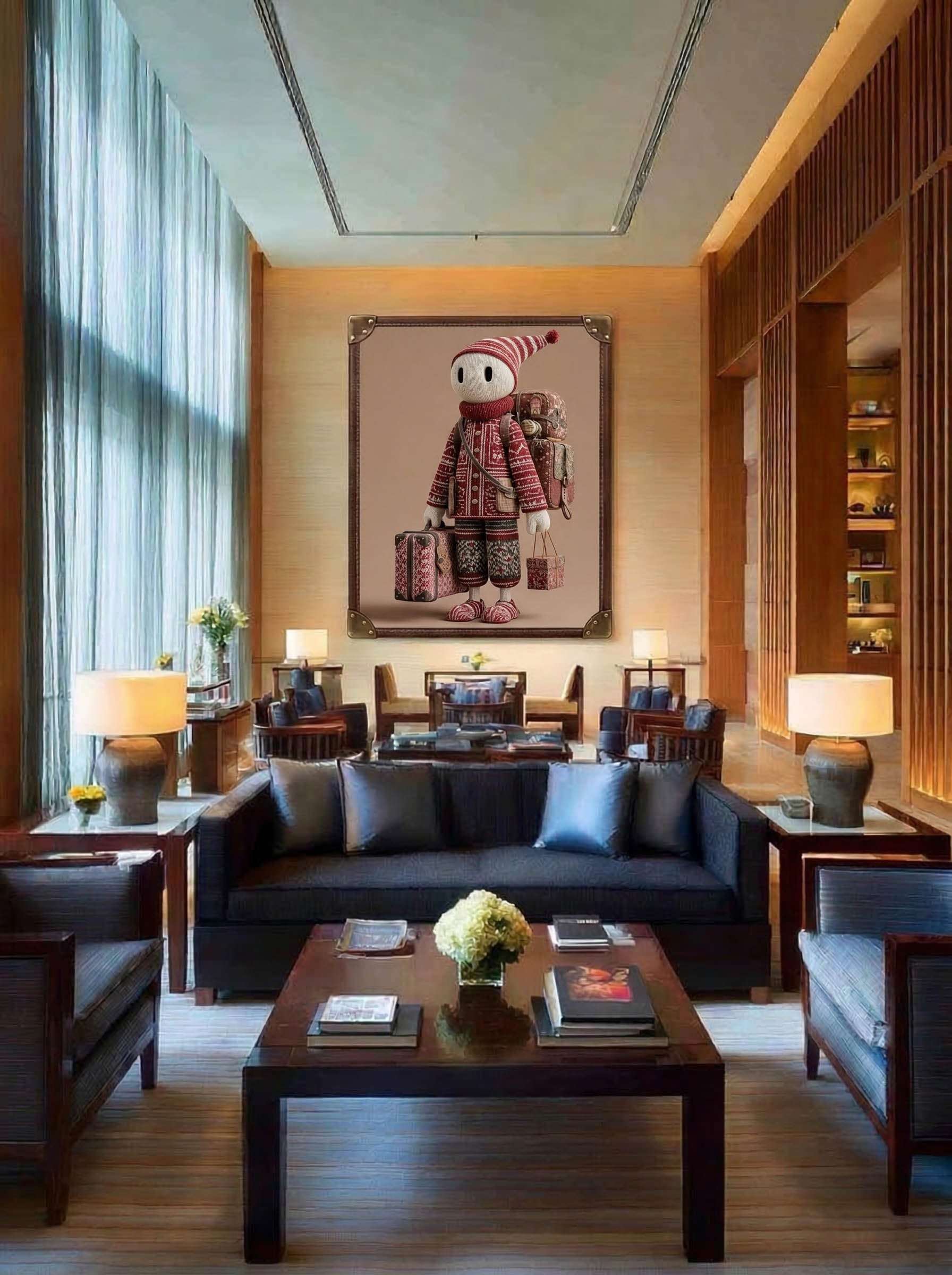 Surreal Textile Character – Surreal Whimsical Wall Art 141