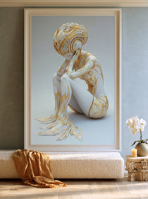 Pensive Porcelain Sculpture 142