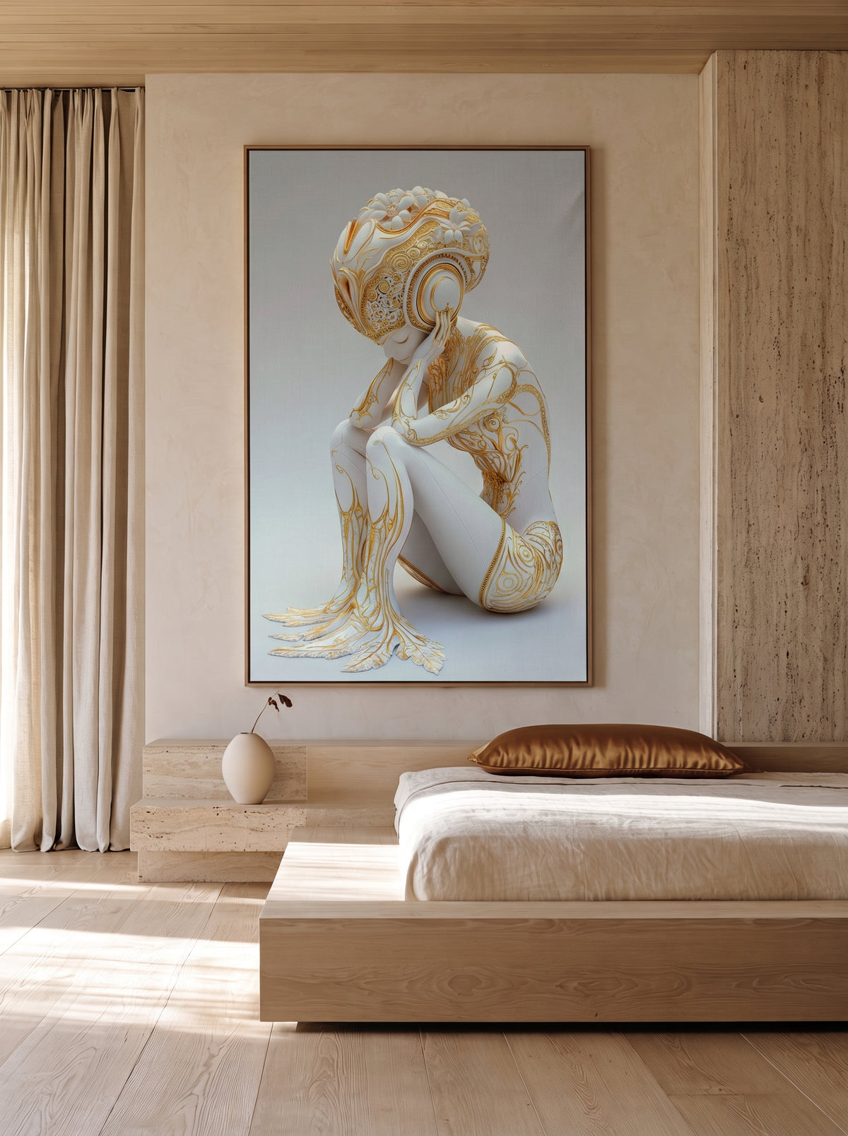 Pensive Porcelain Sculpture 142