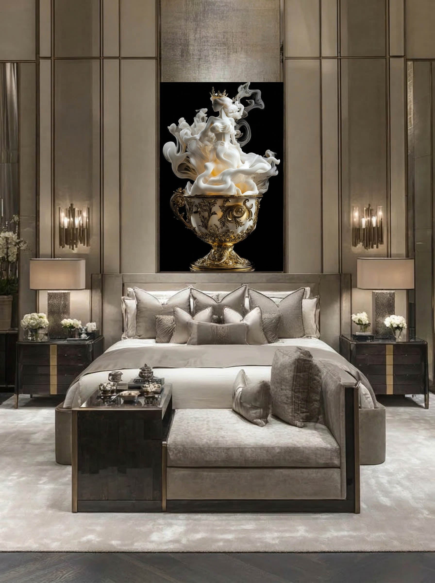 Surreal Teacup Figure – Surreal Whimsical Wall Art 144