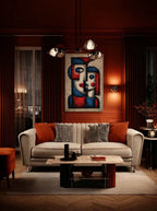 Folk Cubist Art – Surreal Folk Art Wall Art 145