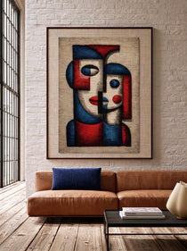 Cubist Tapestry Couple 145