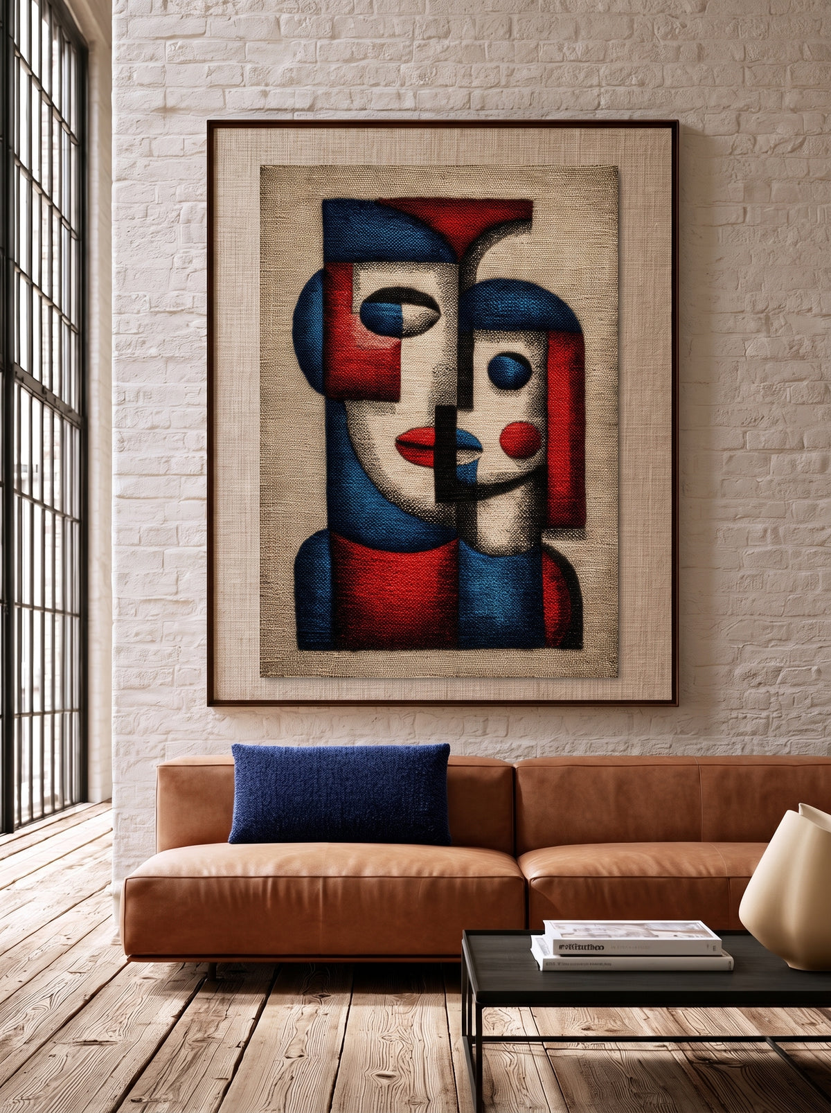 Cubist Tapestry Couple 145