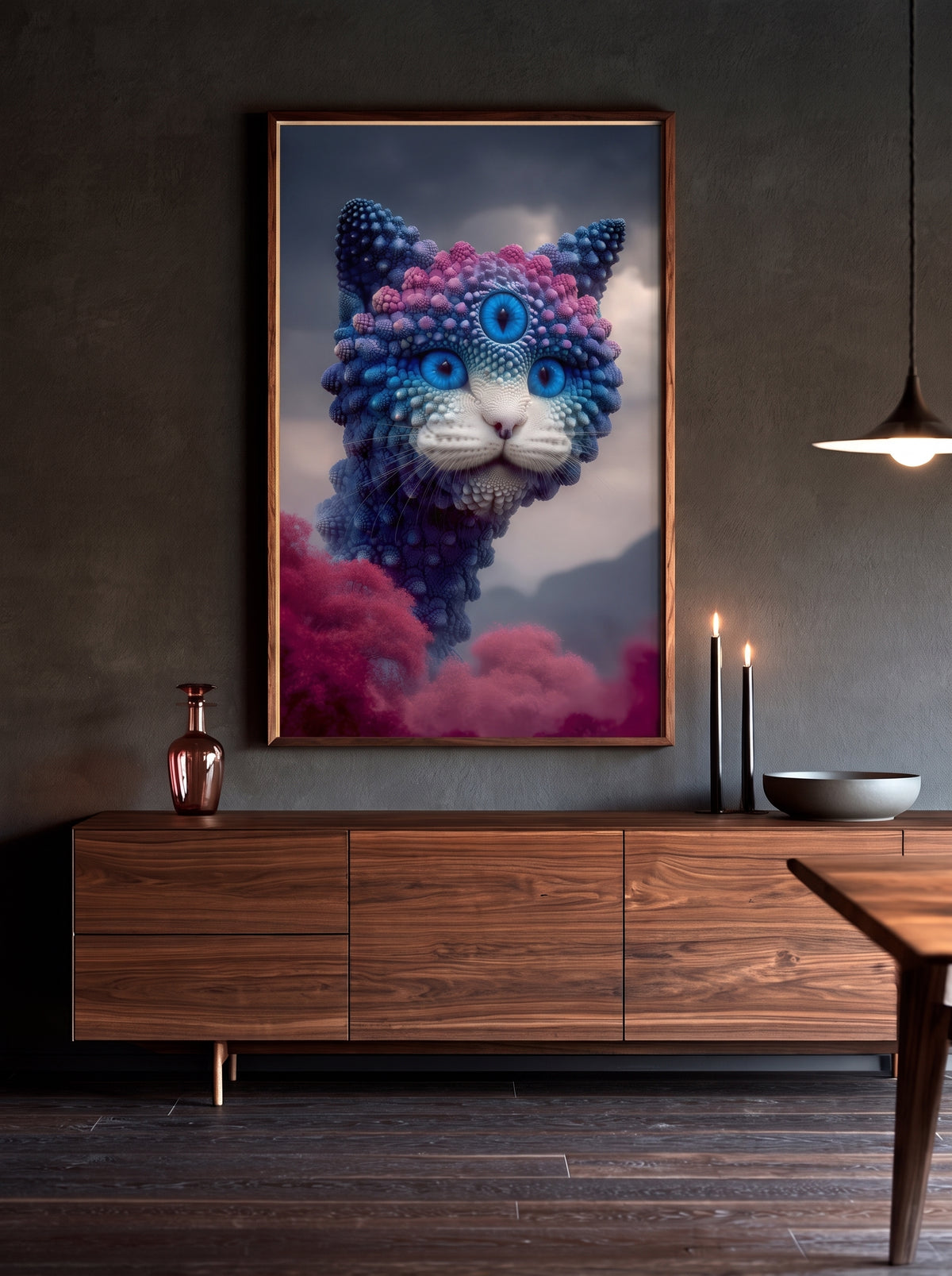 Psychedelic Cat Portrait 149