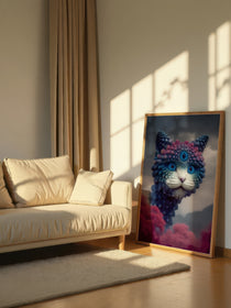 Psychedelic Cat Portrait 149
