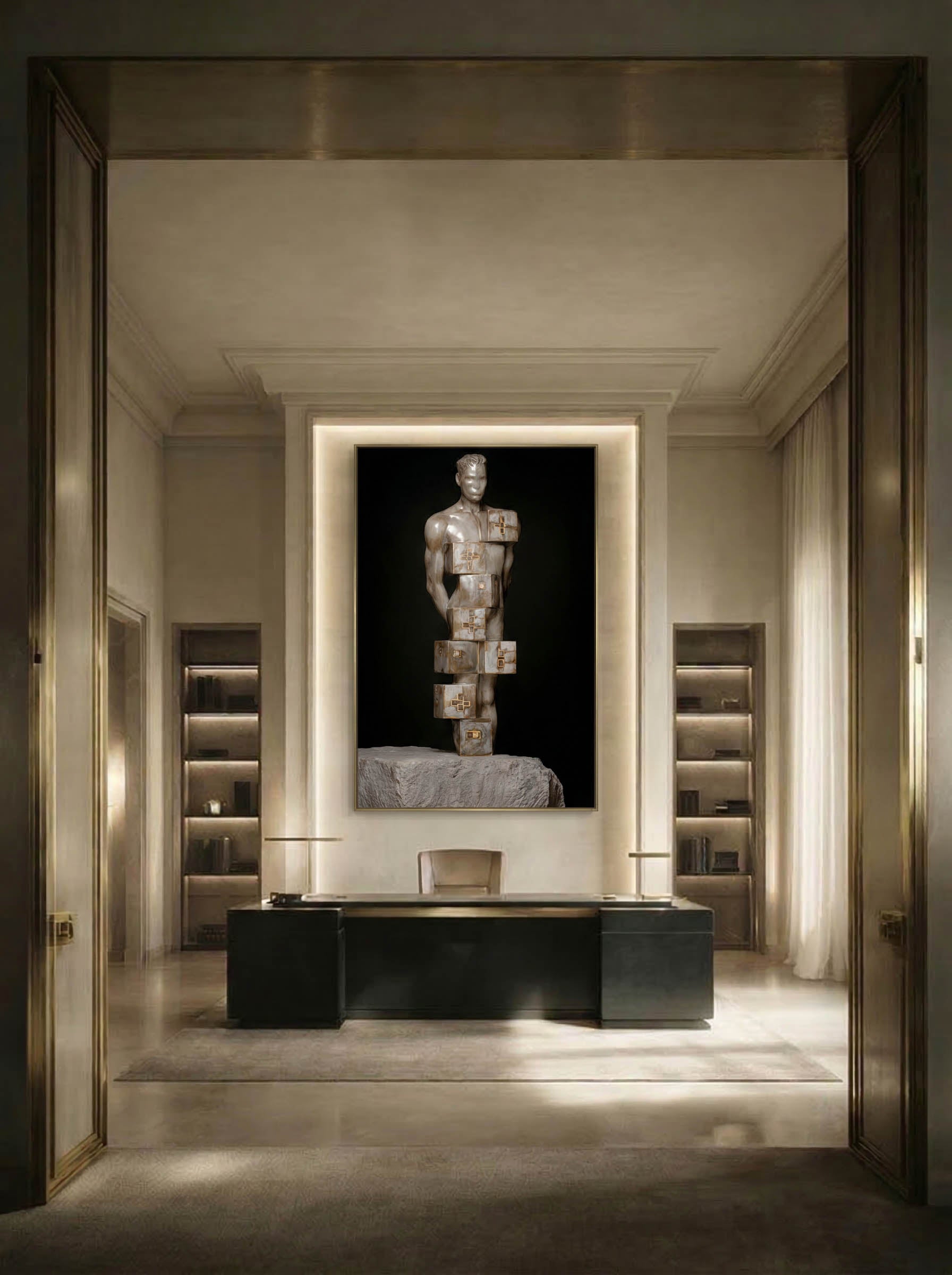 Modern Sculptural Figure – Surreal Sculptural Wall Art 152