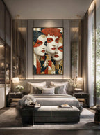 Contemporary Harlequin Trio – Surreal Whimsical Wall Art 163