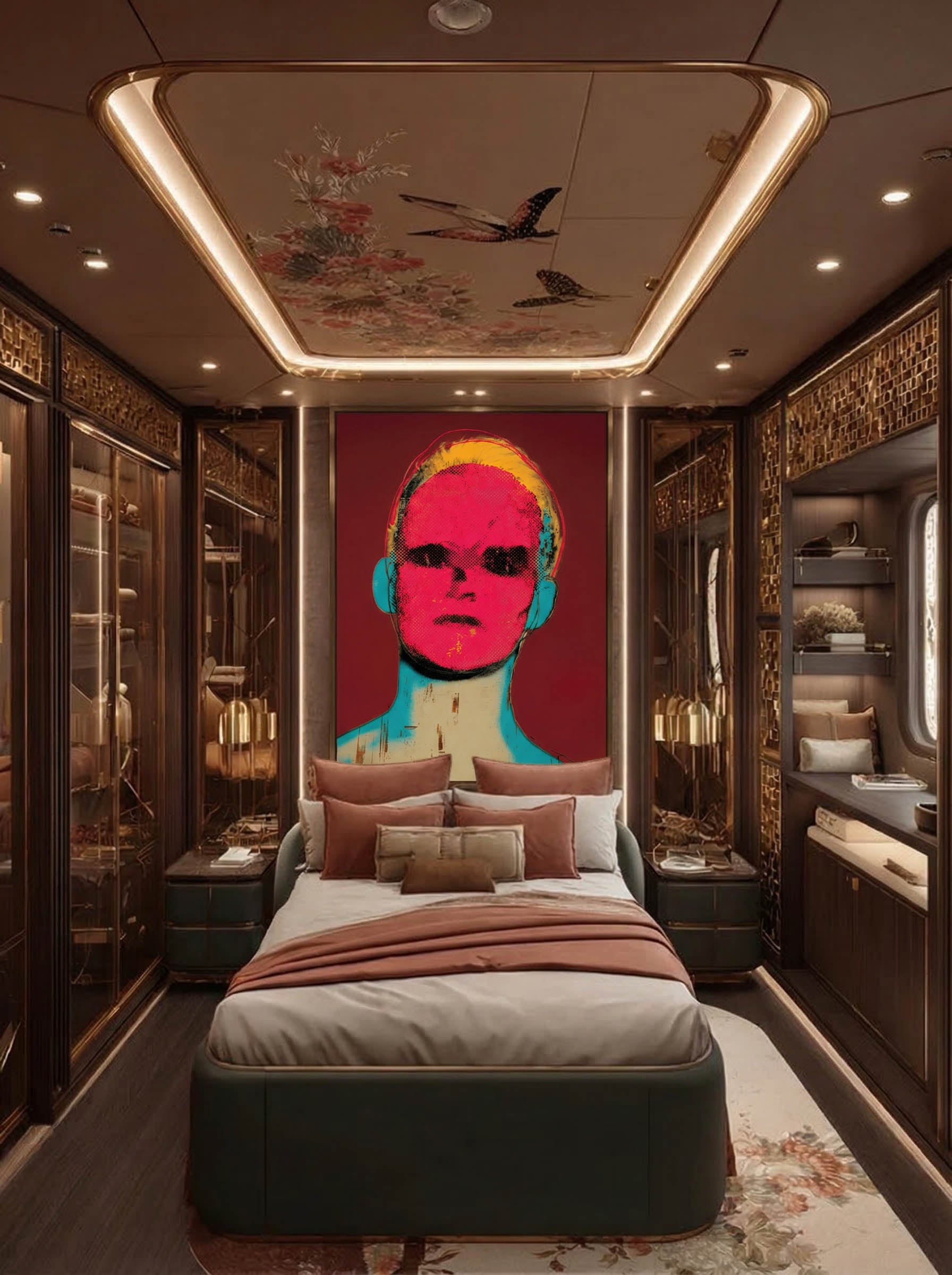 Neon Gaze – Surreal Psychedelic Pop Portrait Wall Art 176