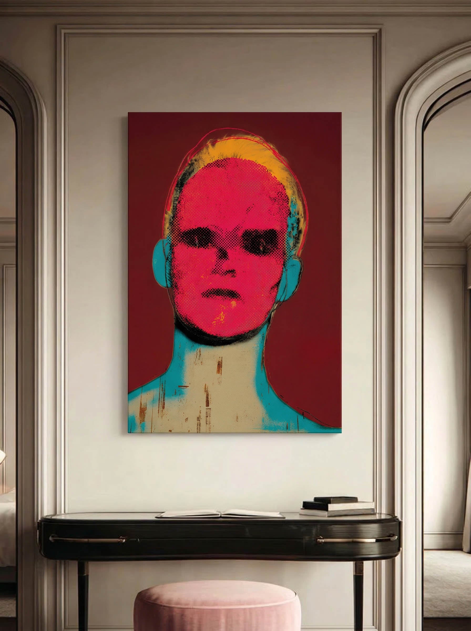 Neon Gaze – Surreal Psychedelic Pop Portrait Wall Art 176