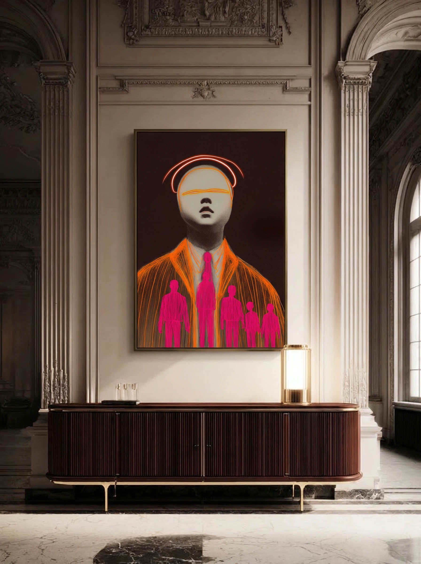 Inner Crowd – Surreal Conceptual Graphic Portrait Wall Art 177 Secondary image