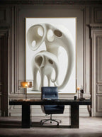 Ivory Echo – Surreal Minimalist Elephant Sculpture Wall Art 193