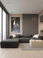 Ethereal Echo – Surreal Minimalist Greyhound Sculpture Wall Art 195