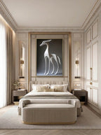 Ethereal Echo – Surreal Minimalist Greyhound Sculpture Wall Art 195