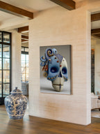 Cerulean Elegance – Surreal Ceramic Ornate Wall Art 465