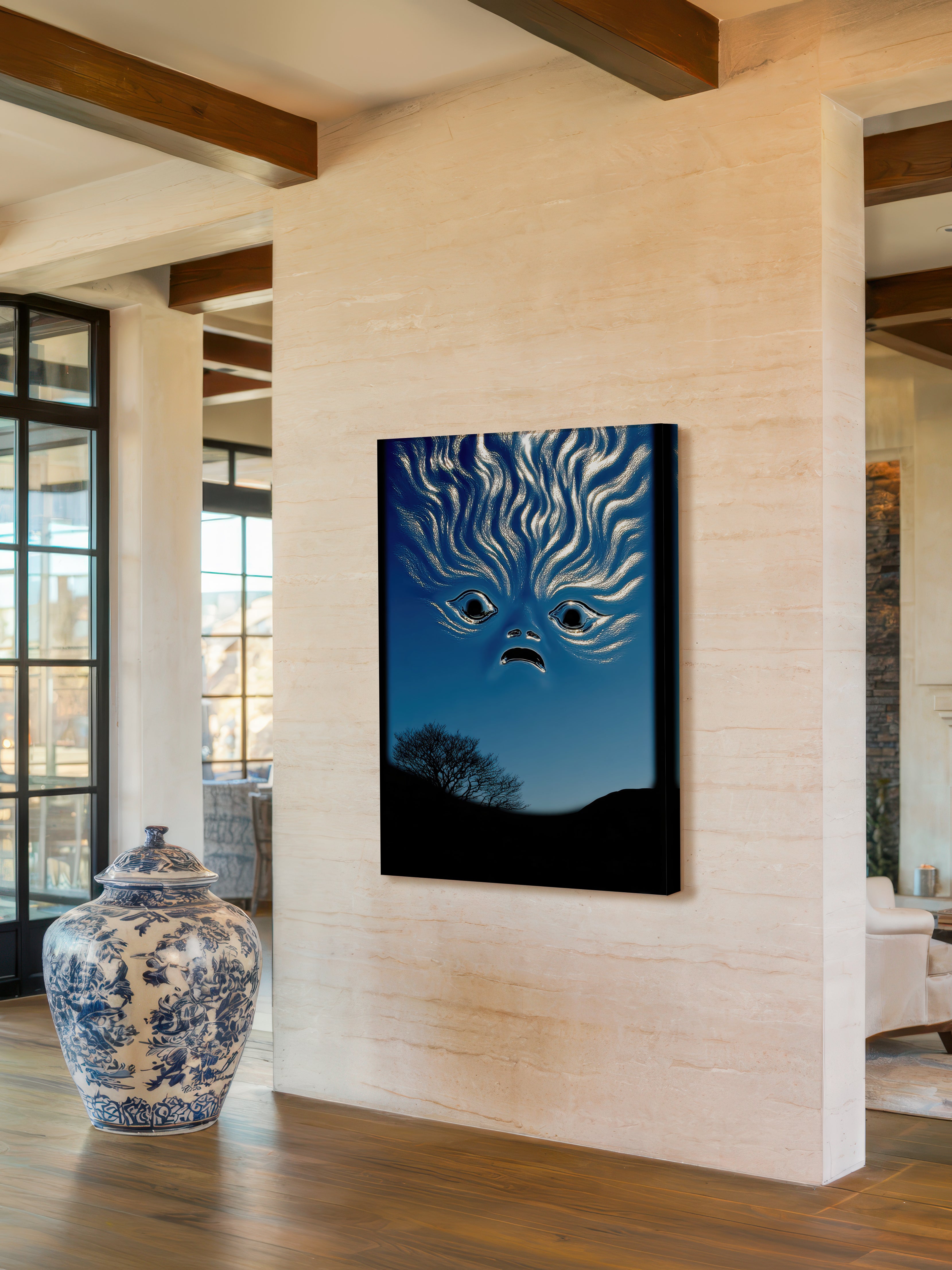 Storm Thoughts – Surreal Chrome Landscape Wall Art 582