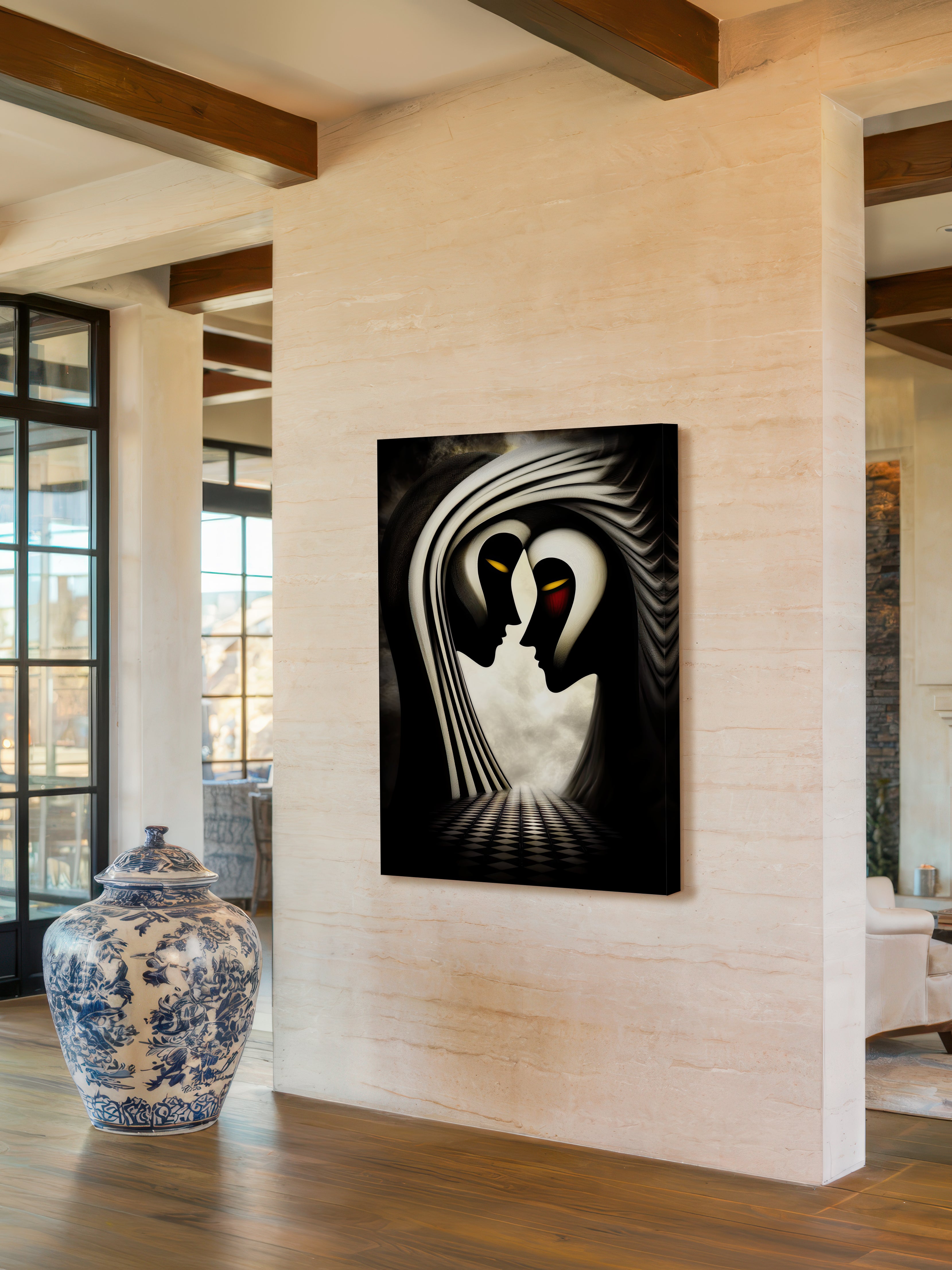 Eternal Echo – Surreal Dreamlike Silhouette Wall Art 526