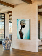 Scripted Soul – Surreal Gold Text Silhouette Wall Art 473