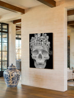 Skull and Figures – Surreal Sculptural Memento Mori Wall Art 446