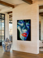 Luminous Dream – Surreal Indigo Portrait Wall Art 558