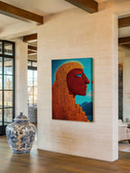 Ochre Monument – Surreal Folk Architecture Wall Art 572