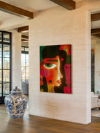 Radiant Muse – Surreal Psychedelic Pop Portrait Wall Art 561