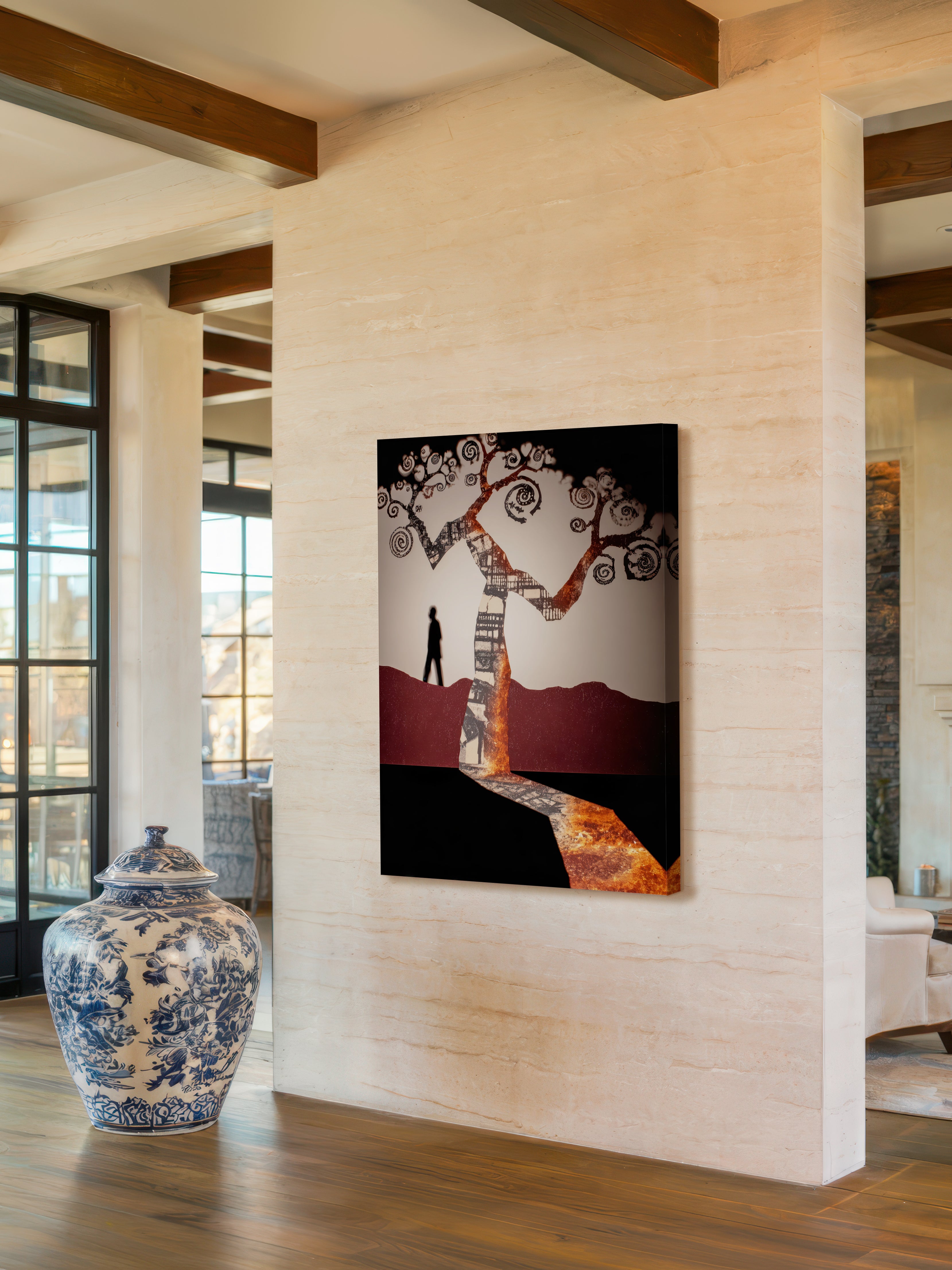 Urban Roots – Surreal Nature City Wall Art 592