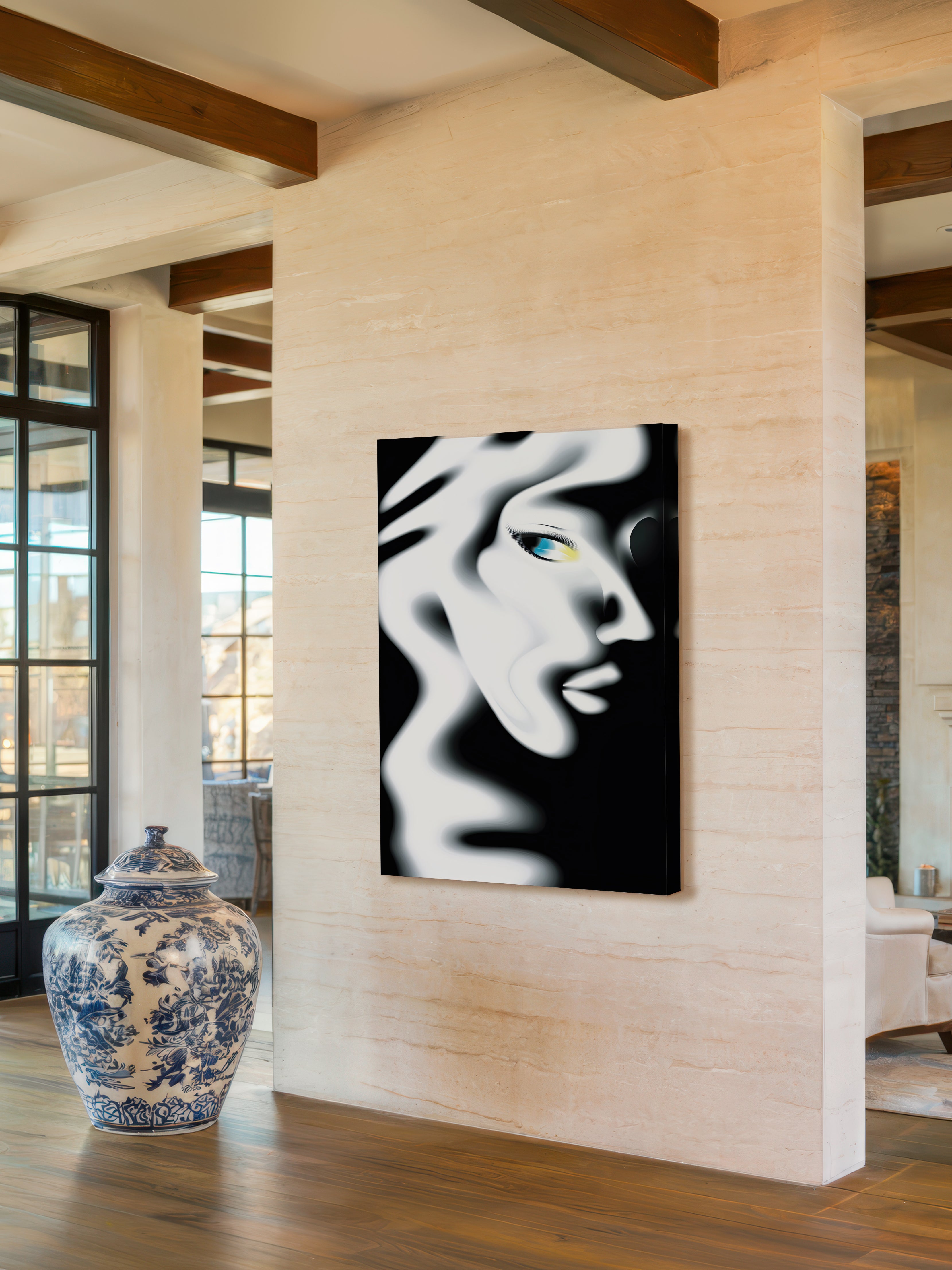 Urban Romance – Surreal Black White City Wall Art 514