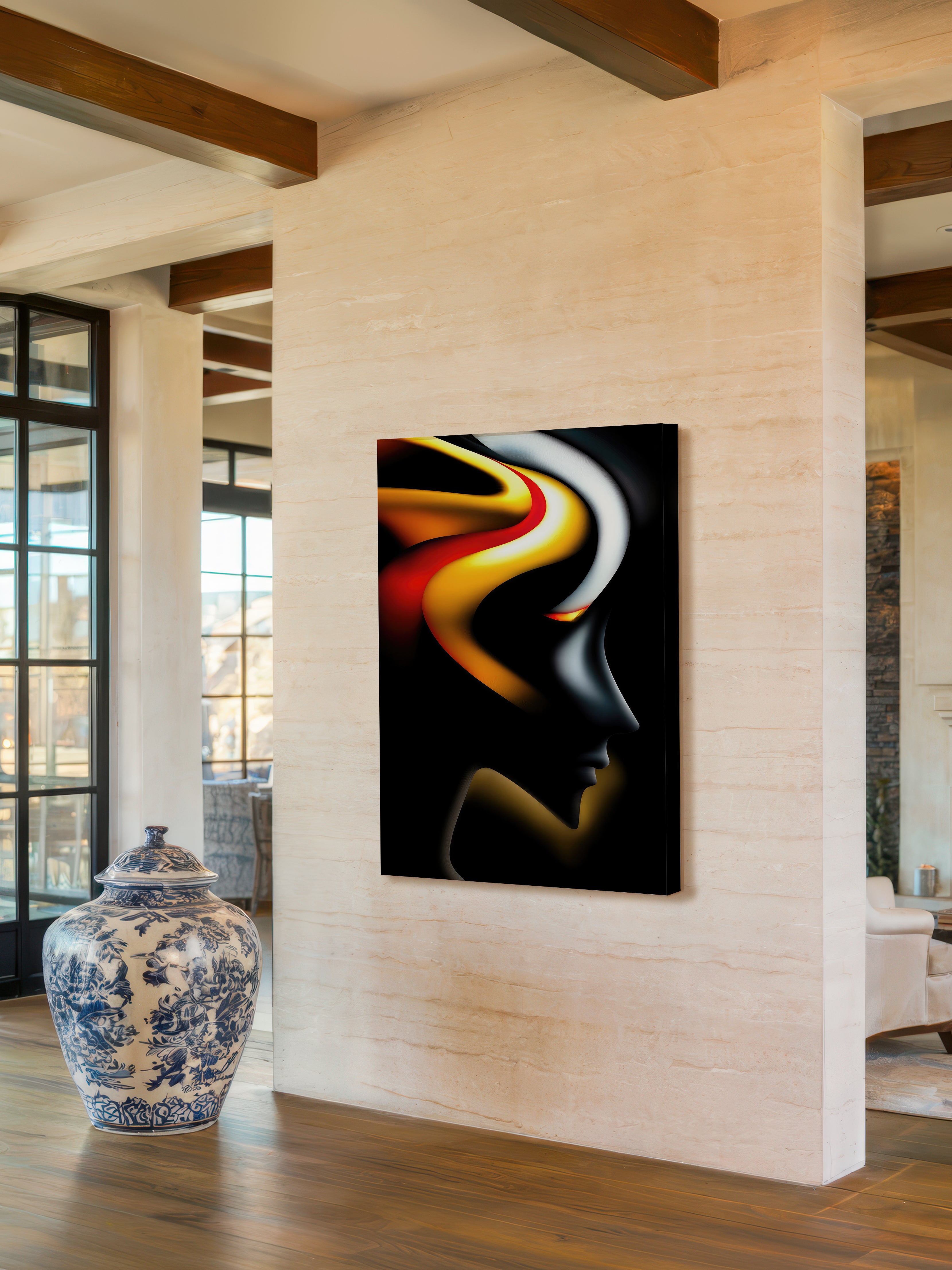 Liquid Ember – Surreal Psychedelic Pop Wall Art 521