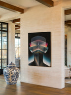 Prismatic Gaze – Surreal Geometric Crystal Wall Art 594