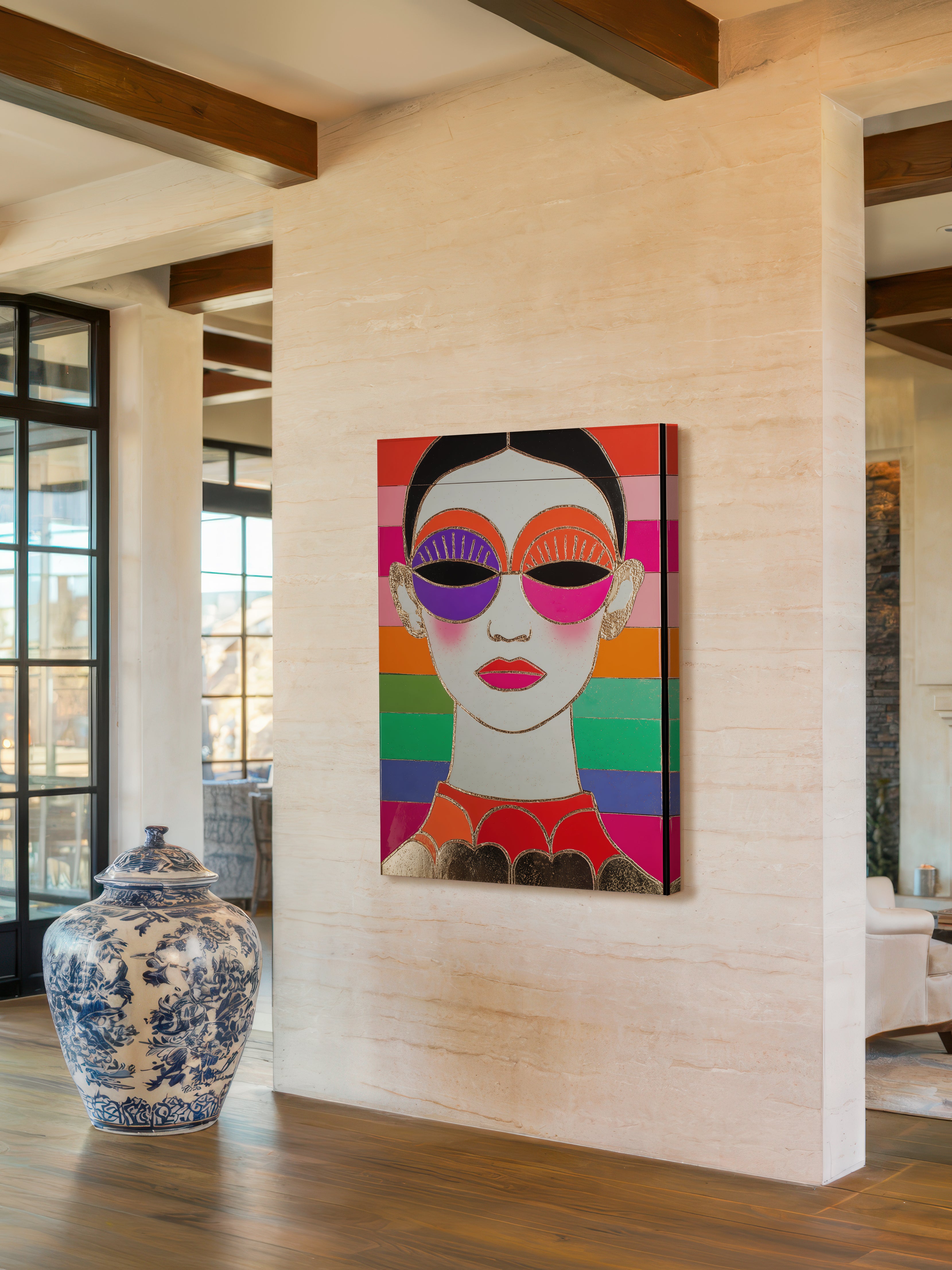 Psychedelic Pop Portrait – Surreal Pop Art Wall Art 486