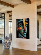 Faceted Face – Surreal Cubist Geometric Portrait Wall Art 461