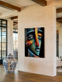 Cubist Sculpture Face 461