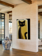 Cat in Amber – Surreal Whimsical Cat Portrait Wall Art 449