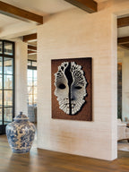 Neural Divide – Surreal Minimalist Mask Wall Art 538