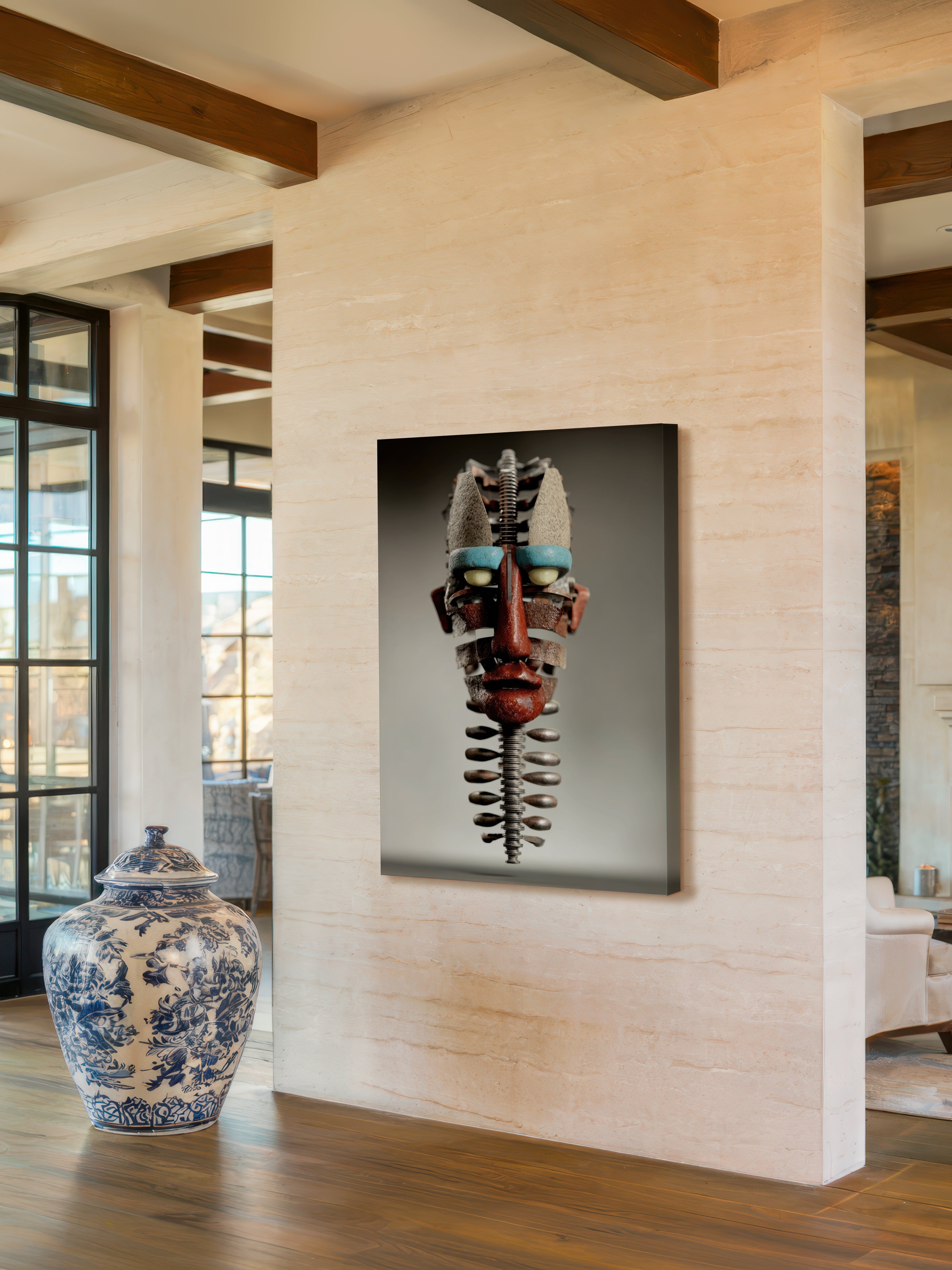 Mechanical Soul – Surreal Industrial Hardware Portrait Wall Art 482