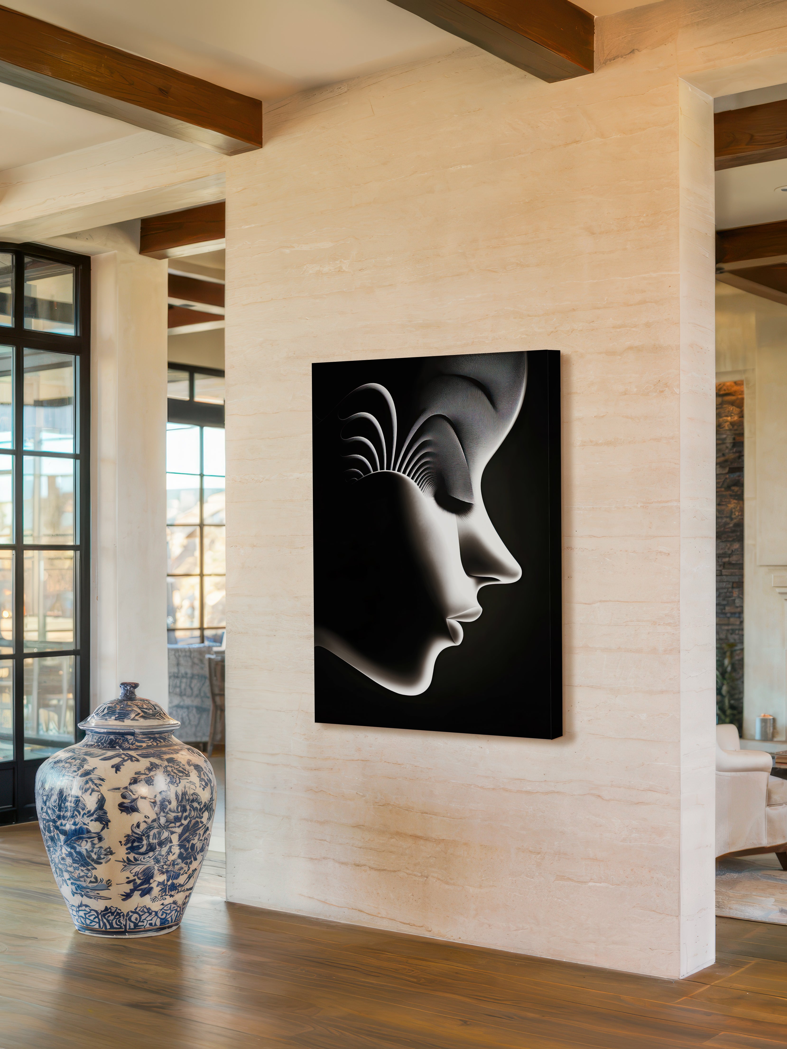 Silent Origin – Surreal Wabi Sabi Portrait Wall Art 519