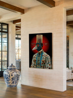 Masked and Adorned – Surreal Fashion Ceremonial Wall Art 440