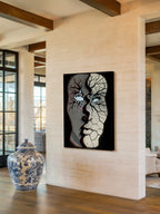Divided Reflection – Surreal Fractured Duality Wall Art 539