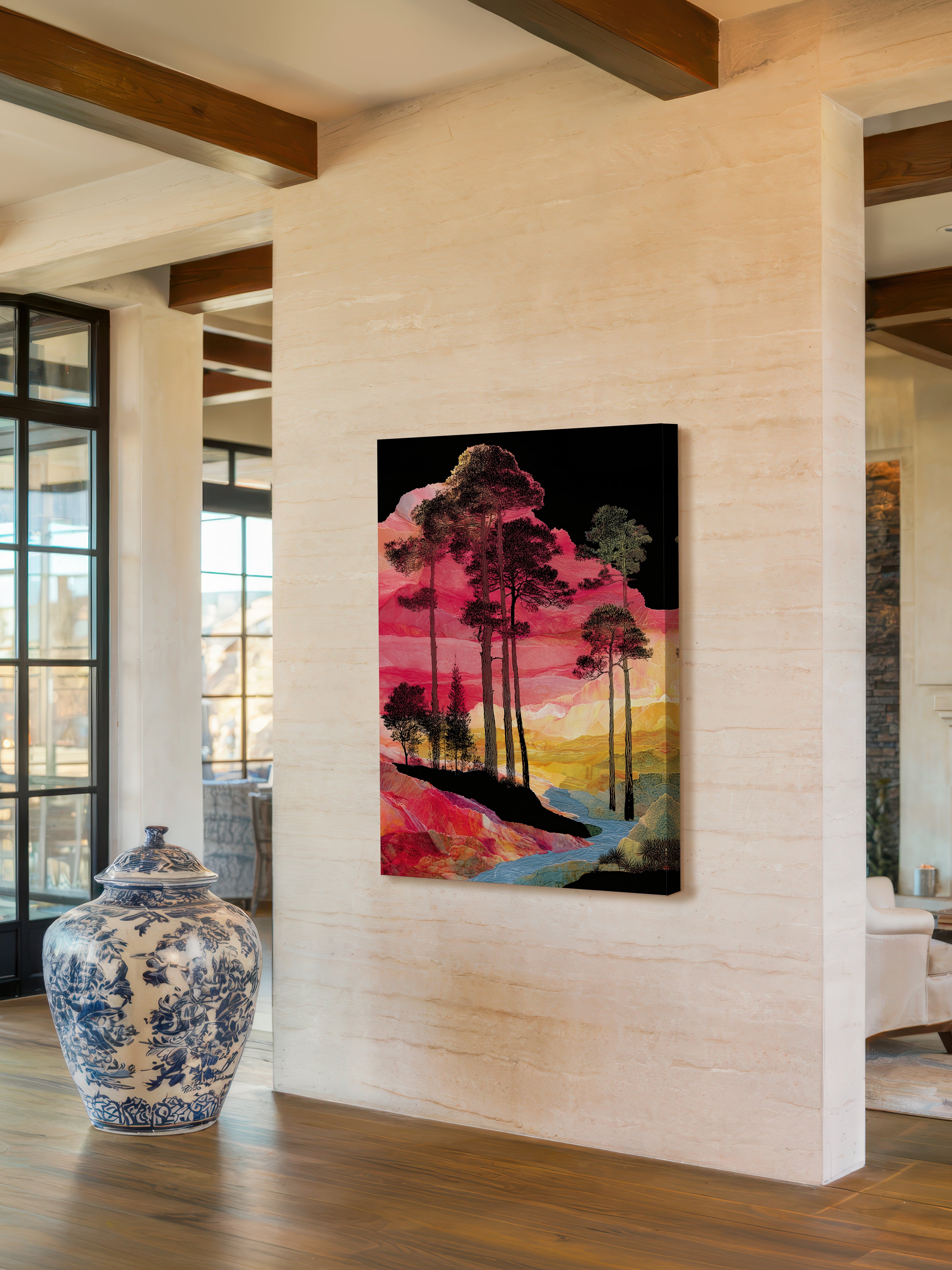Canyon Pines – Surreal Botanical Landscape Wall Art 445