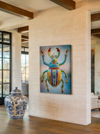 Jeweled Guardian – Surreal Insect Portrait Wall Art 552