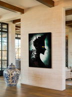 Midnight Ascent – Surreal Staircase Silhouette Wall Art 467