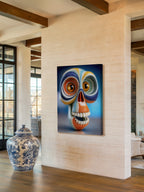 Spiral Skull – Surreal Ceramic Whimsical Wall Art 409