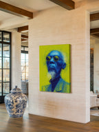 Blue Elder – Surreal Urban Line Art Portrait Wall Art 427